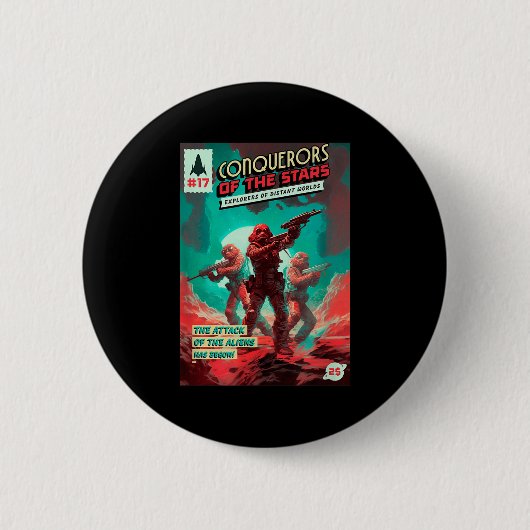 Eroberer der Sterne - Retro Comic Buchübersicht G Button (Vorderseite)