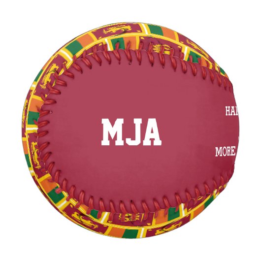 Eroberer Vater SRI LANKA FLAG Monogram Baseball (Vorderseite Links)