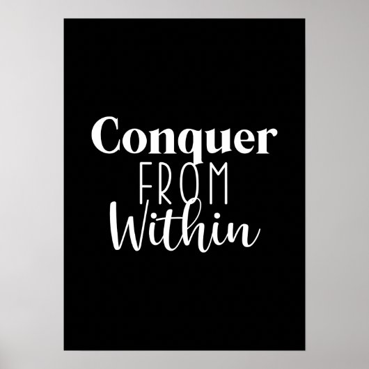 Erobern innerhalb - Gym Hustle Success Motivierend Poster (Vorne)