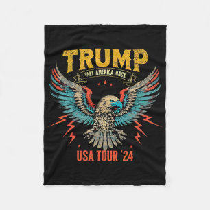 Erobern Sie Amerika zurück Trump Cowboy Rodeo Wahl Fleecedecke