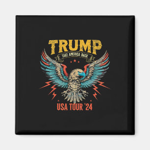 Erobern Sie Amerika zurück Trump Cowboy Rodeo Wahl Magnet