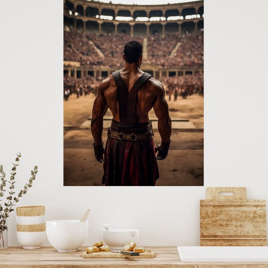 Erobern Sie das Kolosseum: Die alten Gladiator Are Poster (Küche)