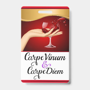 Erobern Sie den Wein Erobern Sie den Tag Lanyard-A Ausweis