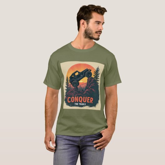 Erobern Sie die Trails - Abenteuer T-Shirt (Vorne ganz)