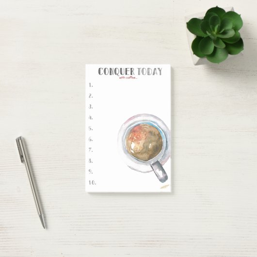 Erobern Sie Heute (mit Kaffee..) Post-it Klebezettel (Büro)