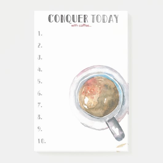 Erobern Sie Heute (mit Kaffee..) Post-it Klebezettel (Vorderseite)