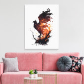 Eroberung der Vielfalt: Phoenix aus den Aschen auf Leinwanddruck (Insitu (Wohnzimmer))
