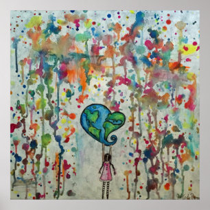 Eroberung des Chaos-Liebe-abstrakten Plakats Poster