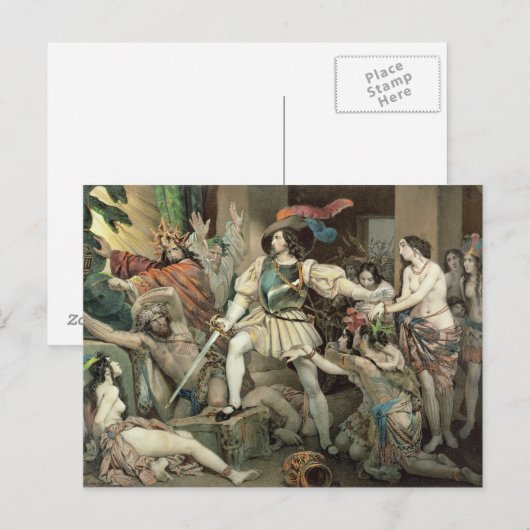 Eroberung Mexikos Postkarte (Vorne/Hinten)