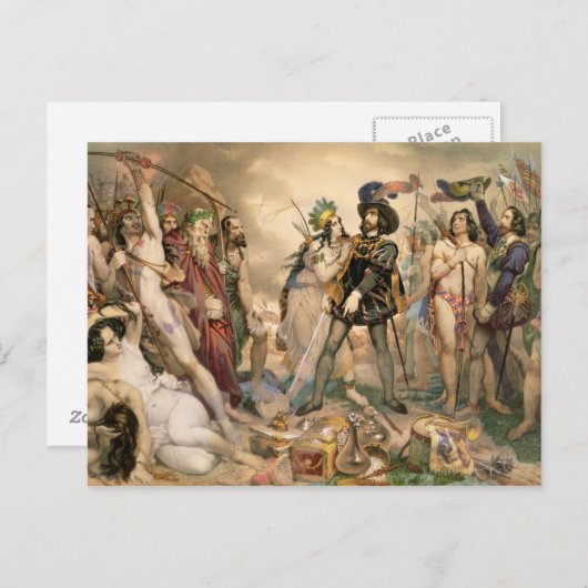 Eroberung Mexikos Postkarte (Vorne/Hinten)