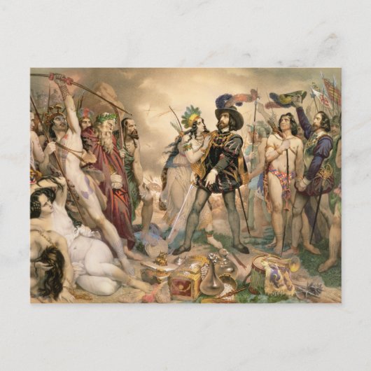 Eroberung Mexikos Postkarte (Vorderseite)