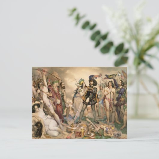 Eroberung Mexikos Postkarte (Stehend Vorderseite)