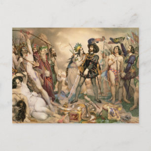 Eroberung Mexikos Postkarte