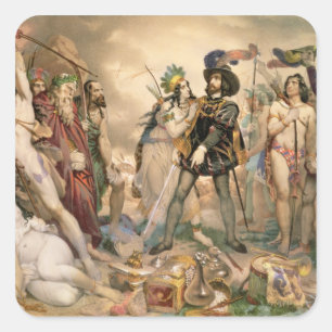 Eroberung Mexikos Quadratischer Aufkleber