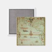 Eroberung Mexikos und Perus Magnet (Vorderseite/Rückseite)