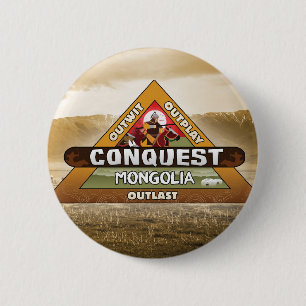 Eroberung: Mongolei-Logo-Knopf Button