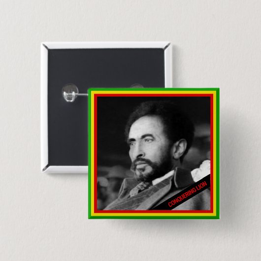 Eroberung von Löwe-Abzeichen Pinback Knopf Button (Vorne & Hinten)