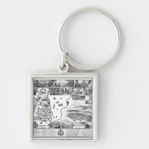 Eroberungen von Gustavus II Adolphus Schlüsselanhänger