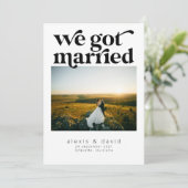 Eroberungsankündigung für das mutige Retro-Elopeme Einladung (Stehend Vorderseite)