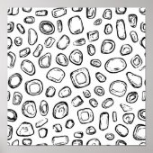 Eroded Copper Object Decoupage Template Line Art Poster (Vorne)