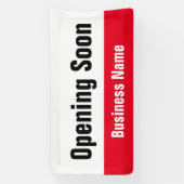 Eröffnung bald Red Black and White Business Banner (Vertikal)
