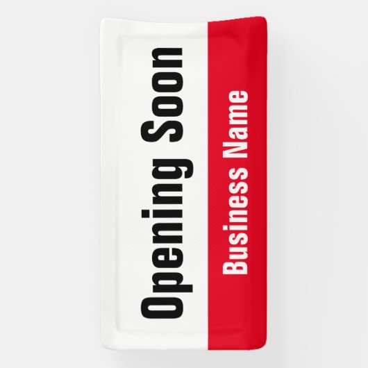 Eröffnung bald Red Black and White Business Banner (Vertikal)