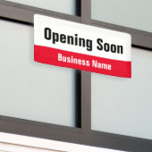 Eröffnung bald Red Black and White Business Banner (Draußen Gebäude)