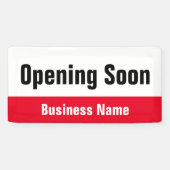Eröffnung bald Red Black and White Business Banner (Horizontal)