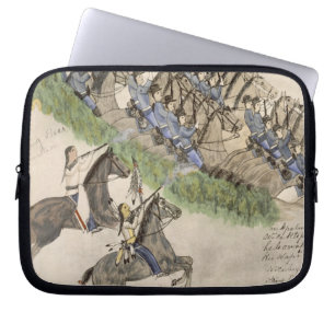 Eröffnung dem Kampf des Little Big Horn (Tinte Laptopschutzhülle
