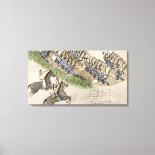 Eröffnung dem Kampf des Little Big Horn (Tinte Leinwanddruck