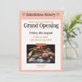 Eröffnung der Bäckerei Feiertagskarte (Stehend Vorderseite)