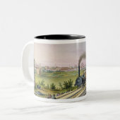 Eröffnung der ersten Bahnlinie Zweifarbige Tasse (Vorderseite Links)