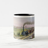 Eröffnung der ersten Bahnlinie Zweifarbige Tasse (Mittel)