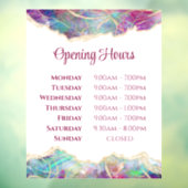 Eröffnung der Fuchsia Aquamarine Opal Design Fensteraufkleber (Blatt 3)