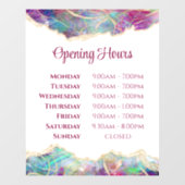 Eröffnung der Fuchsia Aquamarine Opal Design Fensteraufkleber (Blatt)