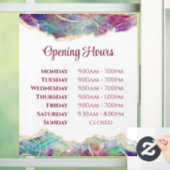 Eröffnung der Fuchsia Aquamarine Opal Design Fensteraufkleber (Zuhause)