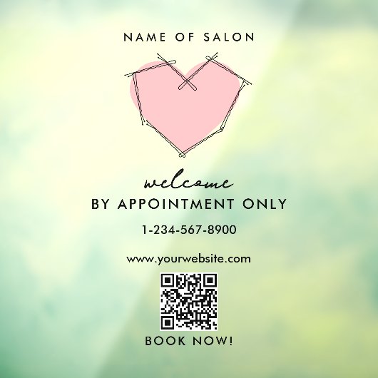 Eröffnung der Geschäftszeiten Ernennung nur Bobby- Fensteraufkleber (Blatt 3)