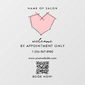 Eröffnung der Geschäftszeiten Ernennung nur Bobby- Fensteraufkleber (Blatt)