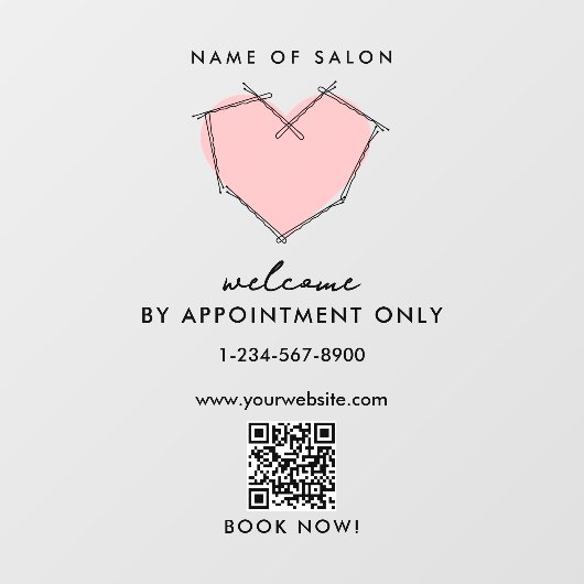 Eröffnung der Geschäftszeiten Ernennung nur Bobby- Fensteraufkleber (Blatt)