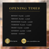 Eröffnung der Geschäftszeiten Öffnungszeiten Schwa Fensteraufkleber (Blatt 2)