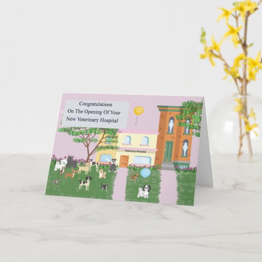 Eröffnung der neuen Veterinärkrankenkarte Karte (Gelbe Blume)