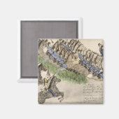 Eröffnung der Schlacht am kleinen großen Horn (Tin Magnet (Vorderseite/Rückseite)