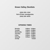 Eröffnung der Zahnarztpraxis Fensteraufkleber (Blatt)