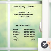 Eröffnung der Zahnarztpraxis Fensteraufkleber (Zuhause)