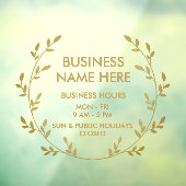 Eröffnung des Gold Wreath Business Store Fensteraufkleber (Blatt 3)