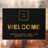 Eröffnung des Logos für das Geschäft mit schwarzgo Fensteraufkleber (Blatt 2)