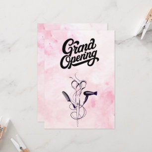 Eröffnung des Pink Watercolor Beauty Salons Einladung