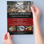 Eröffnung eines Restaurants oder Cafés Flyer (Hand)