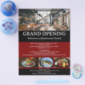 Eröffnung eines Restaurants oder Cafés Flyer (Einzeln)