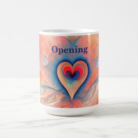 Eröffnung - Liebe zur Herzöffnung Kaffeetasse (Mittel)